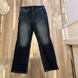 Buckle Black Dark Blue Denim Jeans